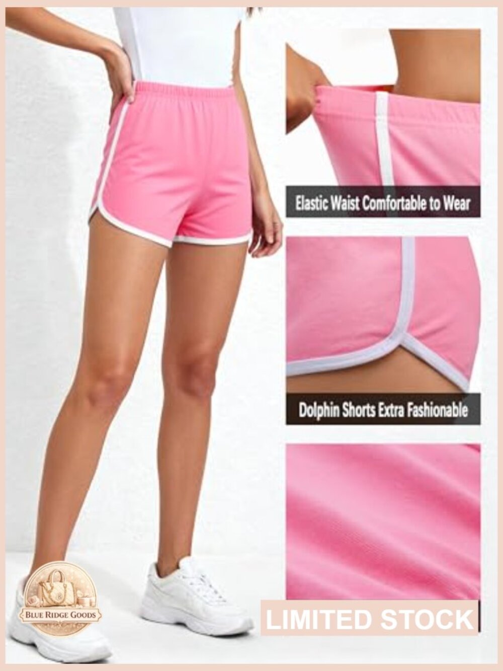 5 Pack Cotton Dolphin Shorts Soft Comfy Lounge Yoga Cycling Hiking Athletic - Picture 5 of 7